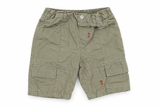 Front view of Debenhams boys’ green cargo trousers, size 0-3, months