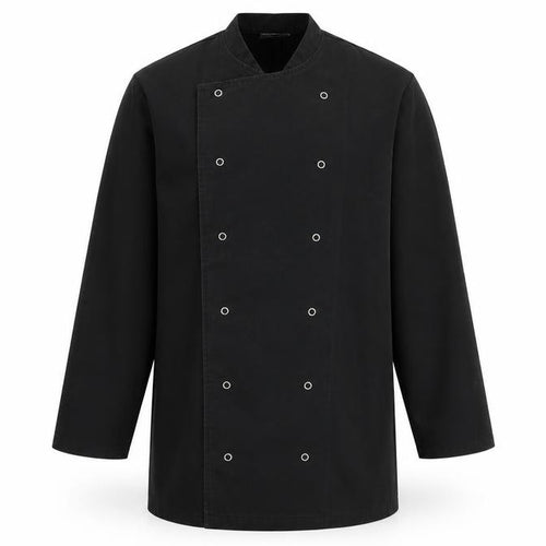 Simon Jersey Mens Black    Button-Up Size S  - Chefswear