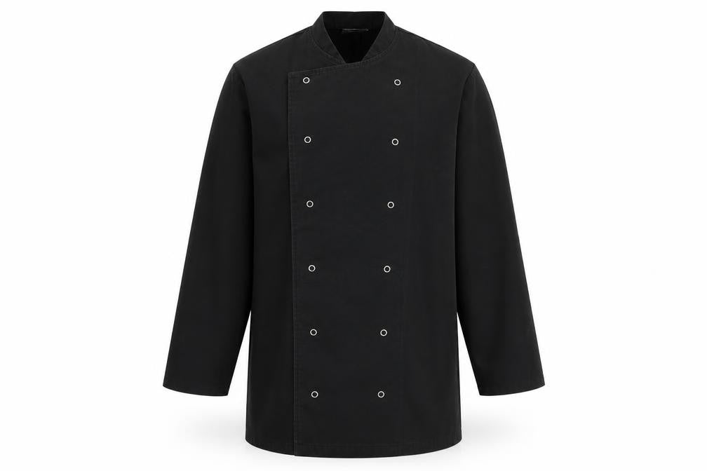 Simon Jersey Mens Black    Button-Up Size S  - Chefswear
