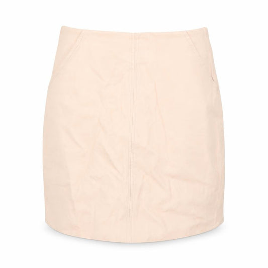 Front view of Missguided women’s pink straight & pencil skirt, size UK 4