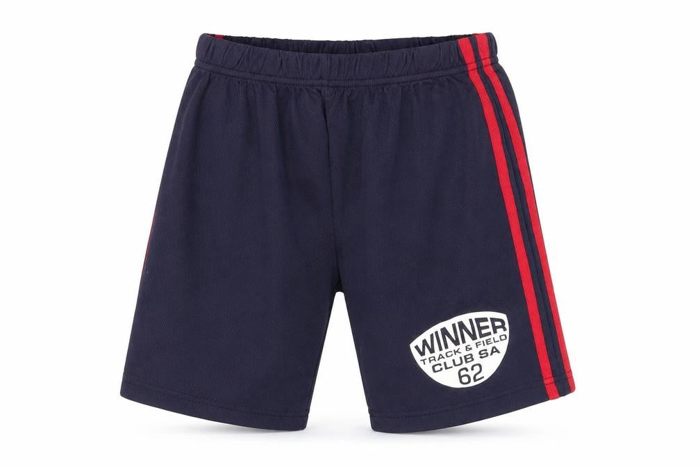 Preworn Boys Blue Striped  Utility Shorts Size 8-9 Years