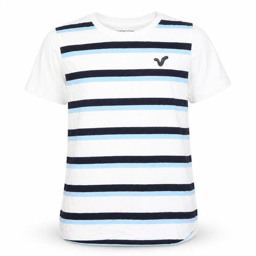 Voi Boys White Striped  Basic T-Shirt Size 7-8 Years