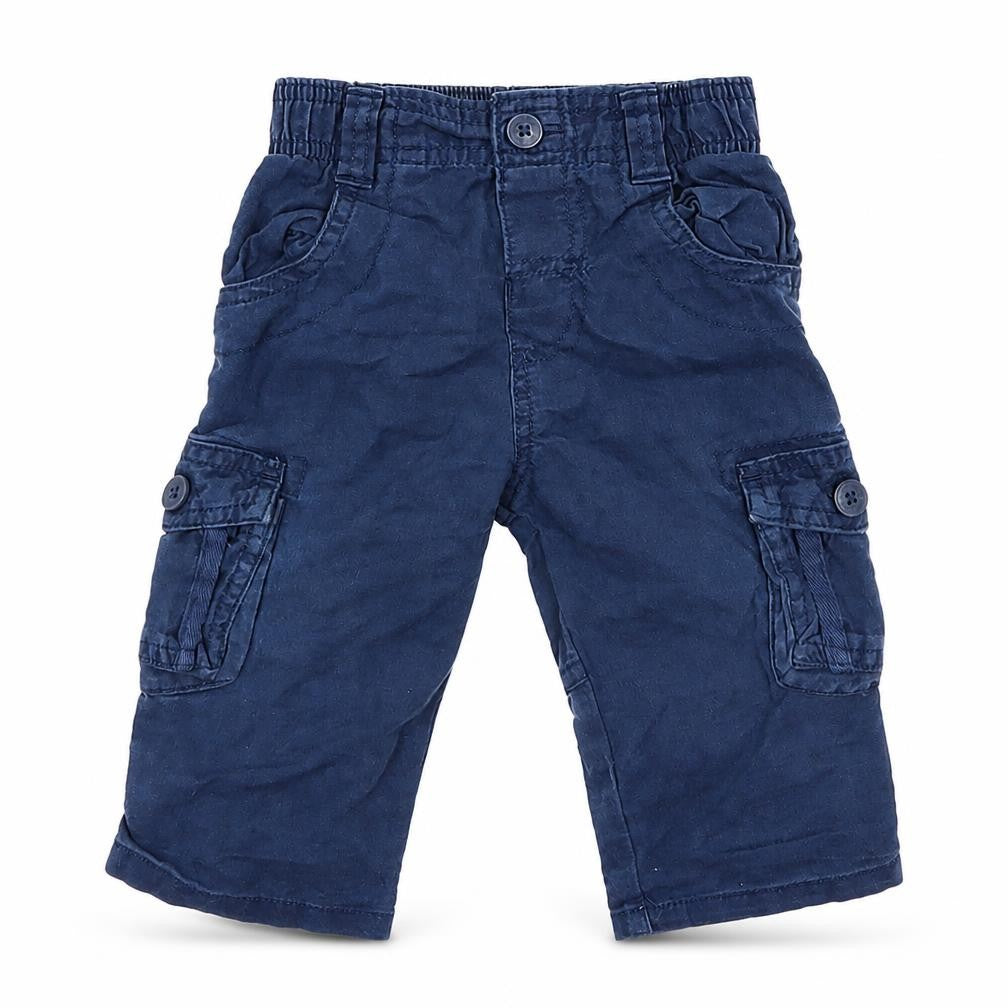 Marks and Spencer Boys Blue   Cargo Trousers Size 6-9 Months