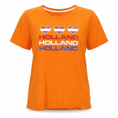 Osaga Womens Orange   Basic T-Shirt Size 2XL