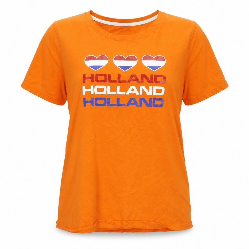Osaga Womens Orange   Basic T-Shirt Size 2XL