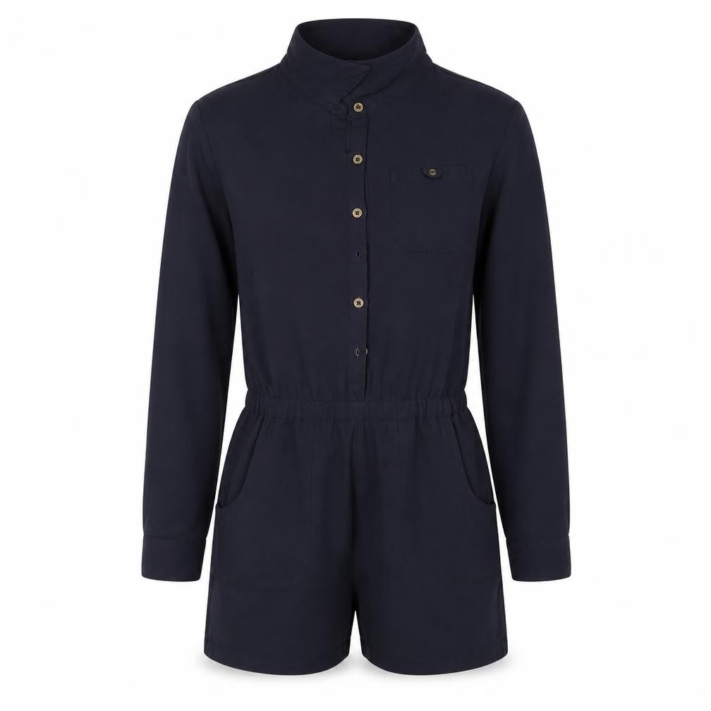 Front view of Next girls’ blue jumpsuit one-piece, size 10, years