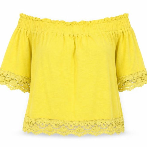 Select Womens Yellow   Basic T-Shirt Size 12