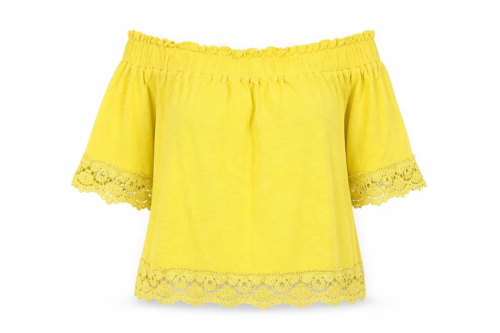 Select Womens Yellow   Basic T-Shirt Size 12