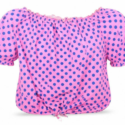 Zara Girls Pink Polka Dot  Basic Blouse Size 13-14 Years