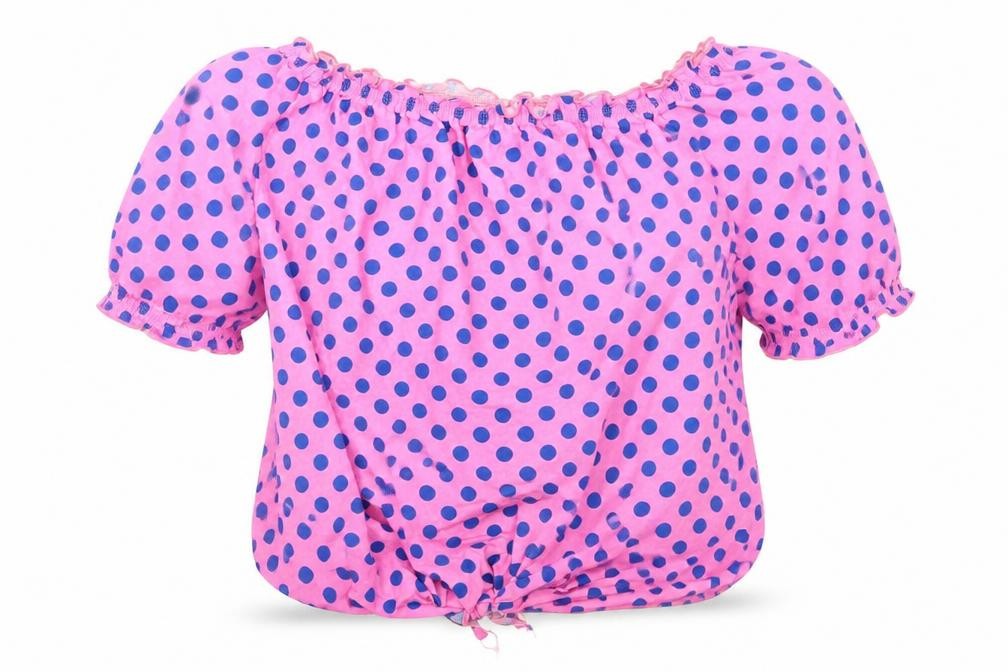 Zara Girls Pink Polka Dot  Basic Blouse Size 13-14 Years