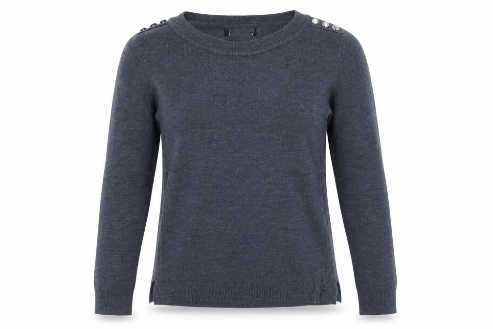 Front view of Atmosphere women’s grey jumper, size UK 4