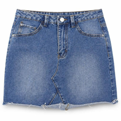Denim & Co. Womens Blue  Denim A-Line Skirt Size 6