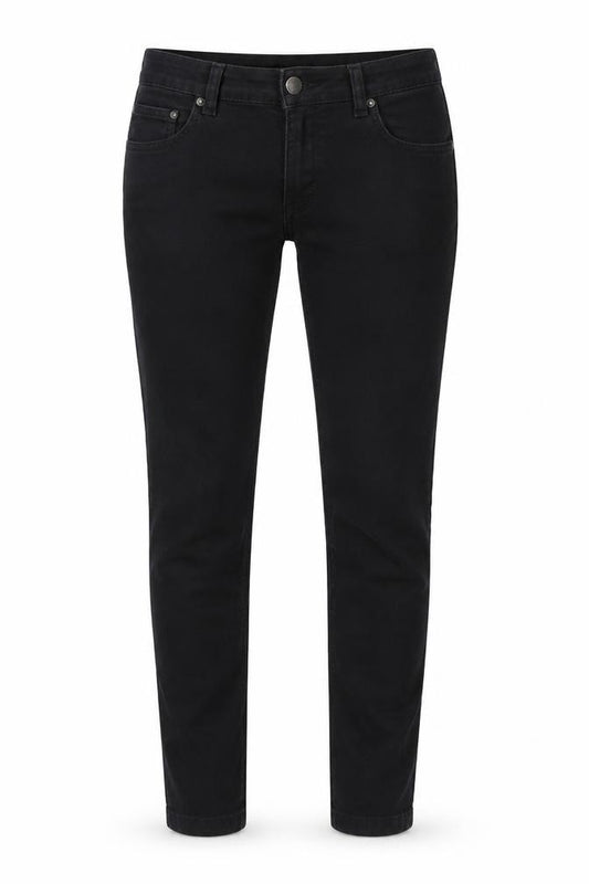 Front view of Crafted women’s black skinny jeans, size UK 10, 27.5-inch leg