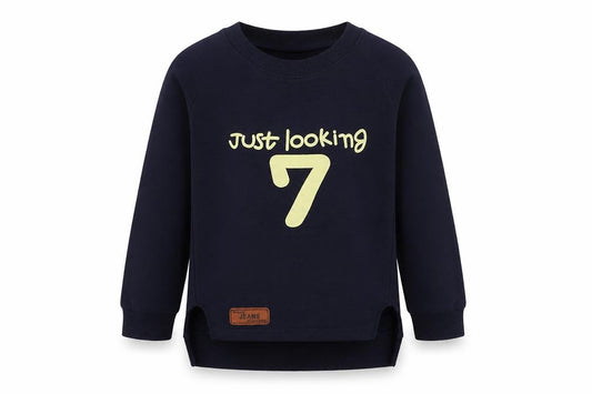 Front view of children boys’ black kimono t-shirt, size 4-5, years