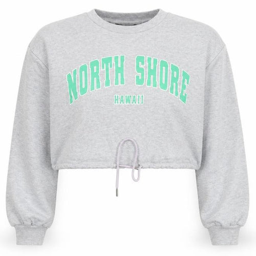 SheIn Womens Grey   Pullover Sweatshirt Size XS  - Cropped