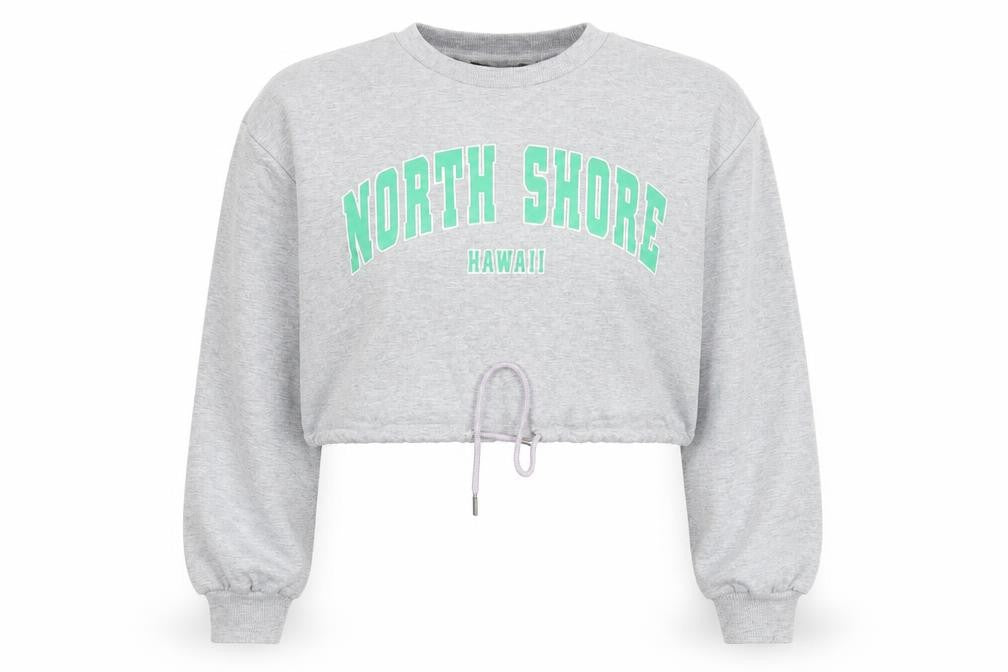 SheIn Womens Grey   Pullover Sweatshirt Size XS  - Cropped
