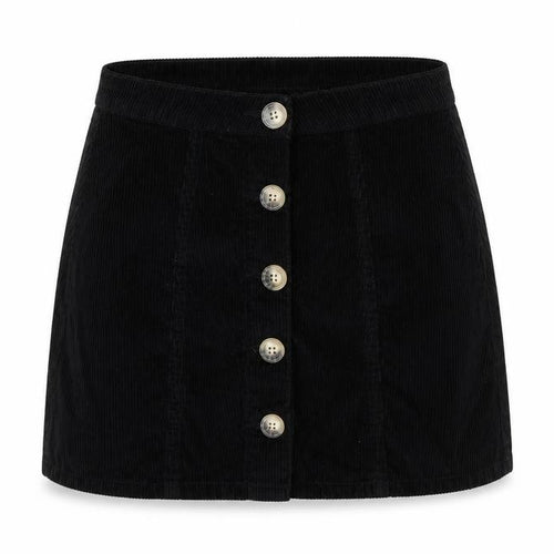 Denim & Co. Womens Black  Corduroy A-Line Skirt Size 10