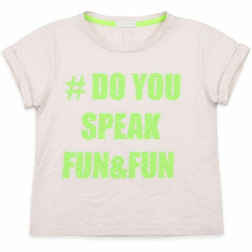 Fun & Fun Girls White   Basic T-Shirt Size M