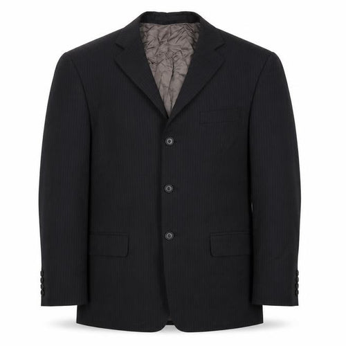 Marks & Spencer Mens Black Striped  Jacket Suit Jacket Size 40