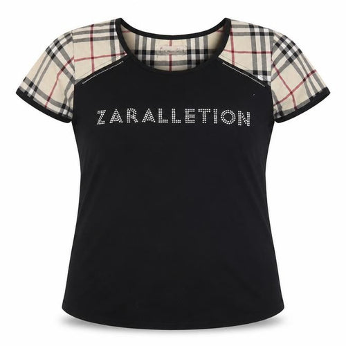 EVER Womens Black Check  Basic T-Shirt Size 2XL