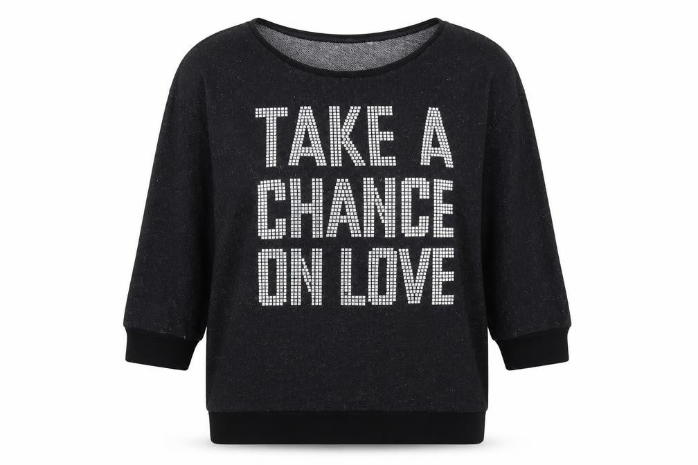 Divided Womens Black  Jersey Pullover Jumper Size 10  - take a chance