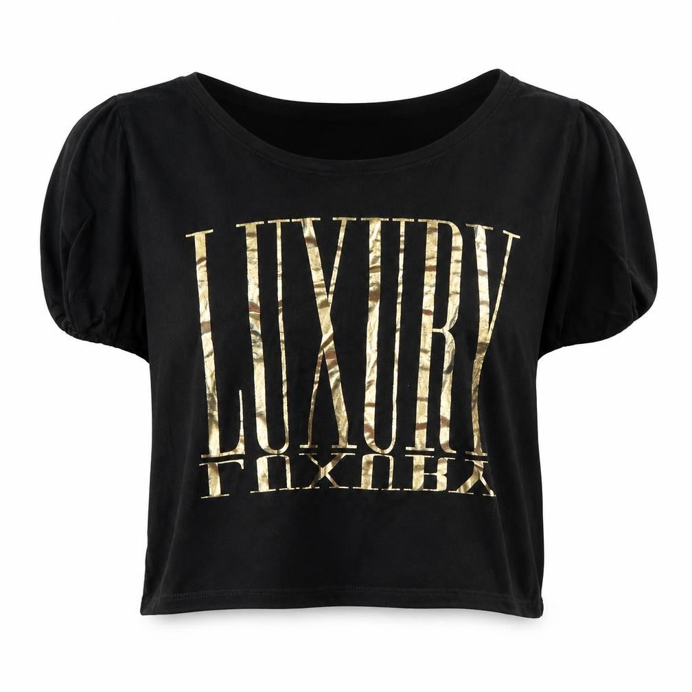 cosmic girl Womens Black   Basic T-Shirt Size S  - luxury