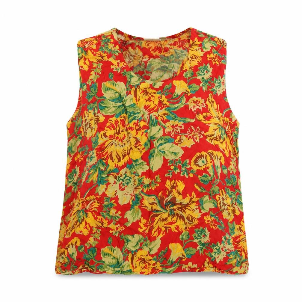 George Womens Red Floral  Tunic Tank Size 14