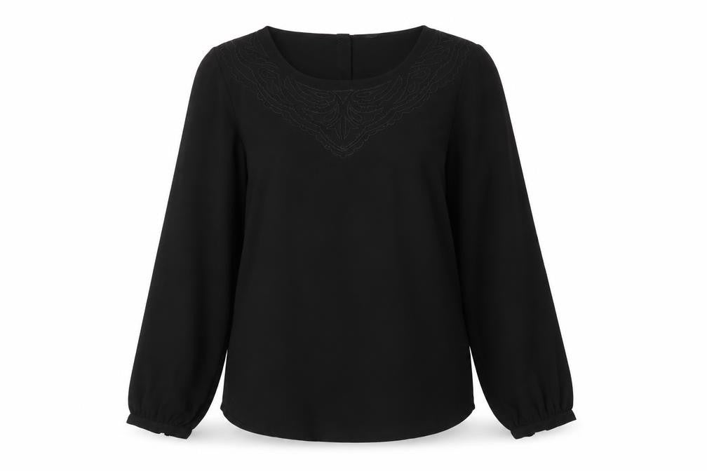 M&S Womens Black   Basic Blouse Size 8