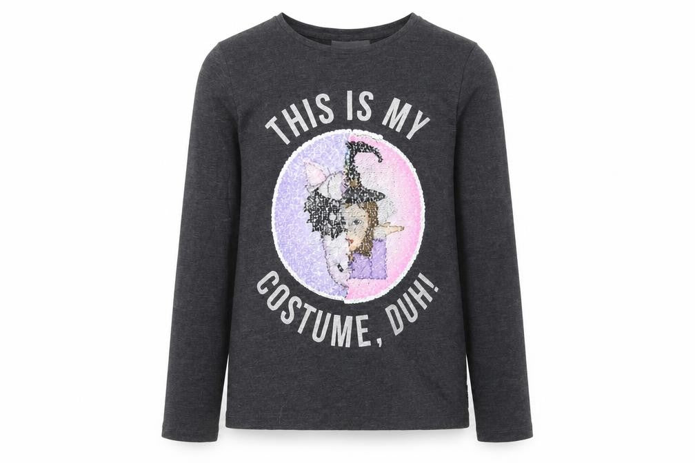 Emoji Girls Grey   Basic Casual Size 11-12 Years  - Reversible sequins