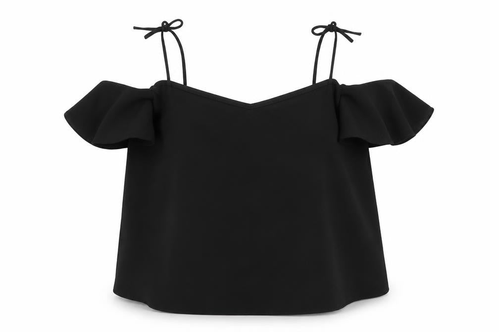 Topshop Womens Black   Basic Blouse Size 10