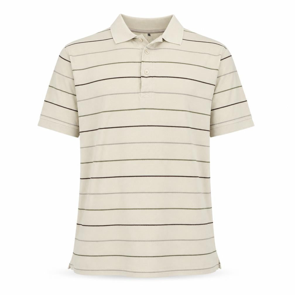 Preworn Mens Beige Striped   Polo Size XL