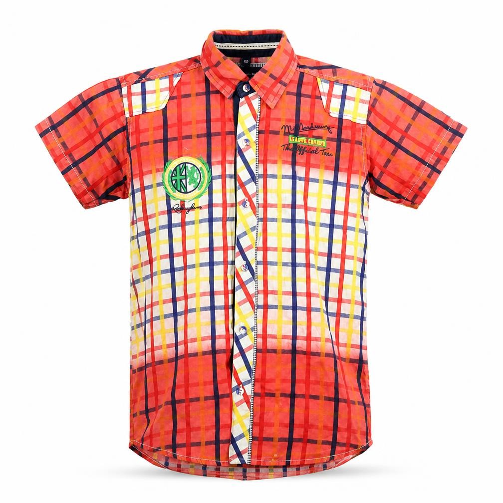 button boy Boys Red Check  Basic Button-Up Size 10 Years