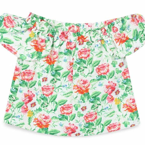 Innocence Womens White Floral  Basic T-Shirt Size 14