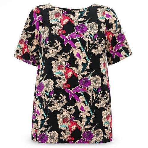 F&F Womens Black Floral  Shift  Size 12