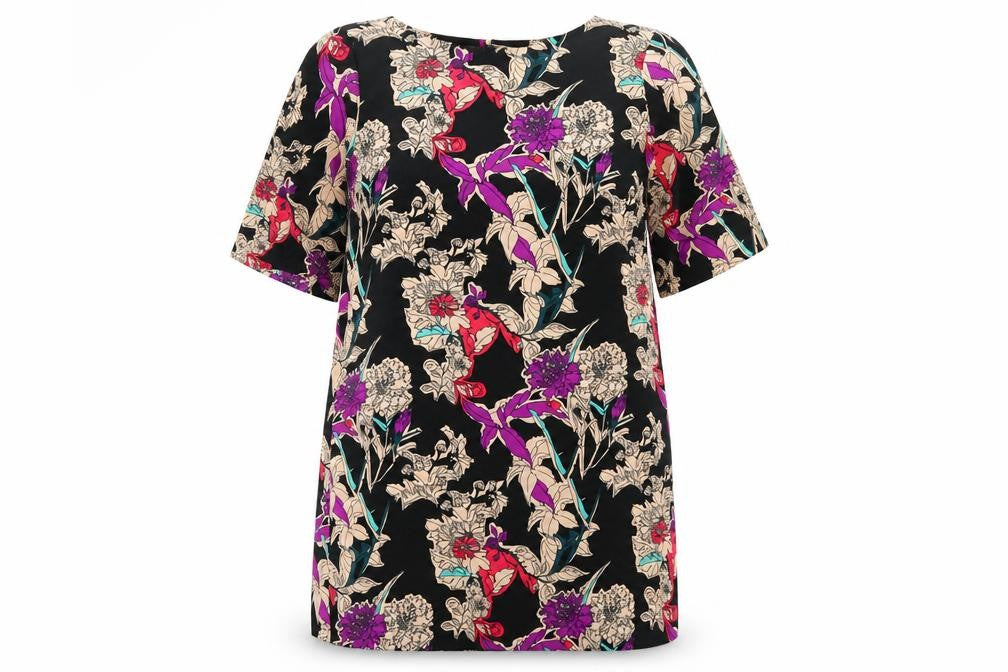 F&F Womens Black Floral  Shift  Size 12