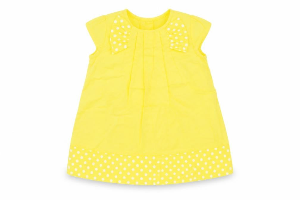 NEXT Girls Yellow Polka Dot  A-Line  Size 3-6 Months