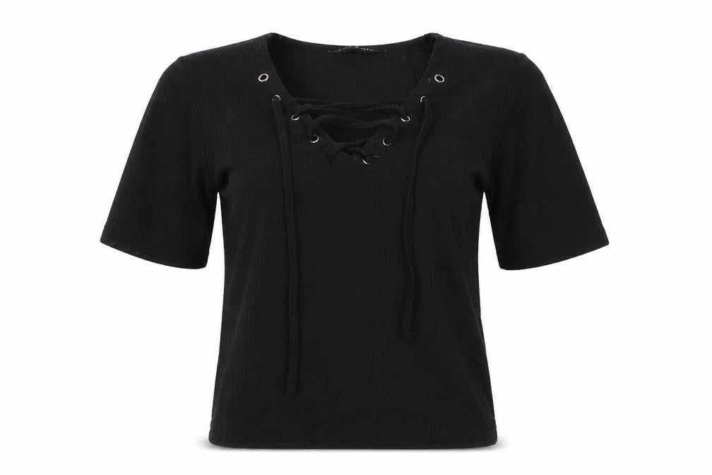 Select Womens Black   Basic T-Shirt Size 6