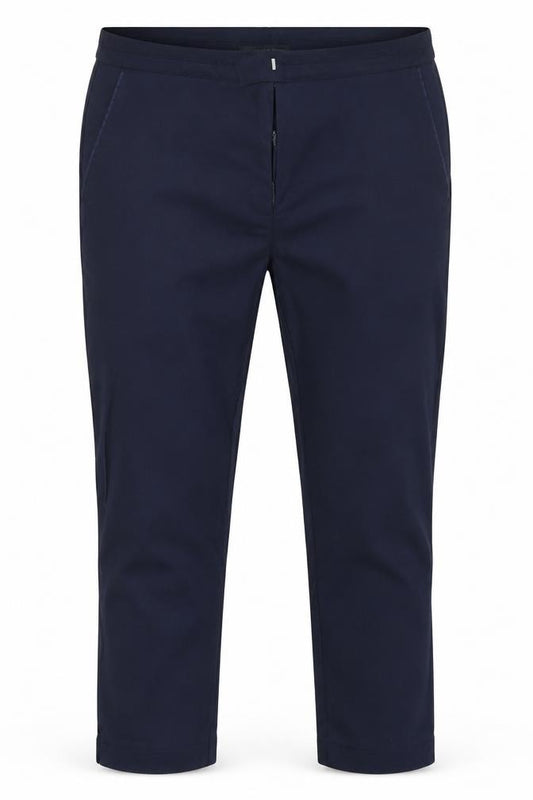 Front view of Atmosphere women’s blue chino trousers, size UK 16, 31-inch leg