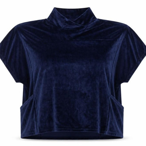 Time To Dream Womens Blue Solid Fleece Top Pyjama Top Size M  - lounge wear