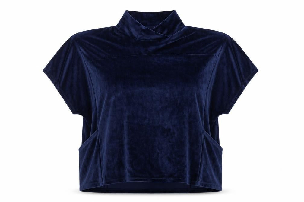 Time To Dream Womens Blue Solid Fleece Top Pyjama Top Size M  - lounge wear