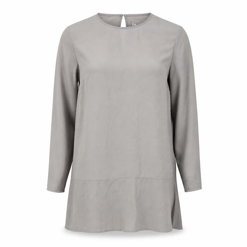 Divided Womens Grey   Basic Blouse Size 12  - long Line
