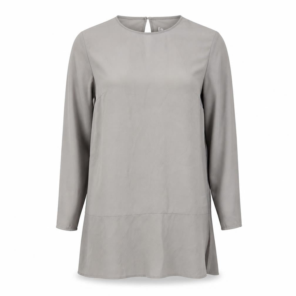 Divided Womens Grey   Basic Blouse Size 12  - long Line