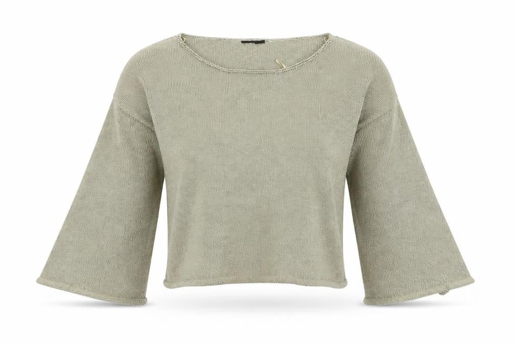 Preoworn Womens Gold   Cropped T-Shirt Size 10