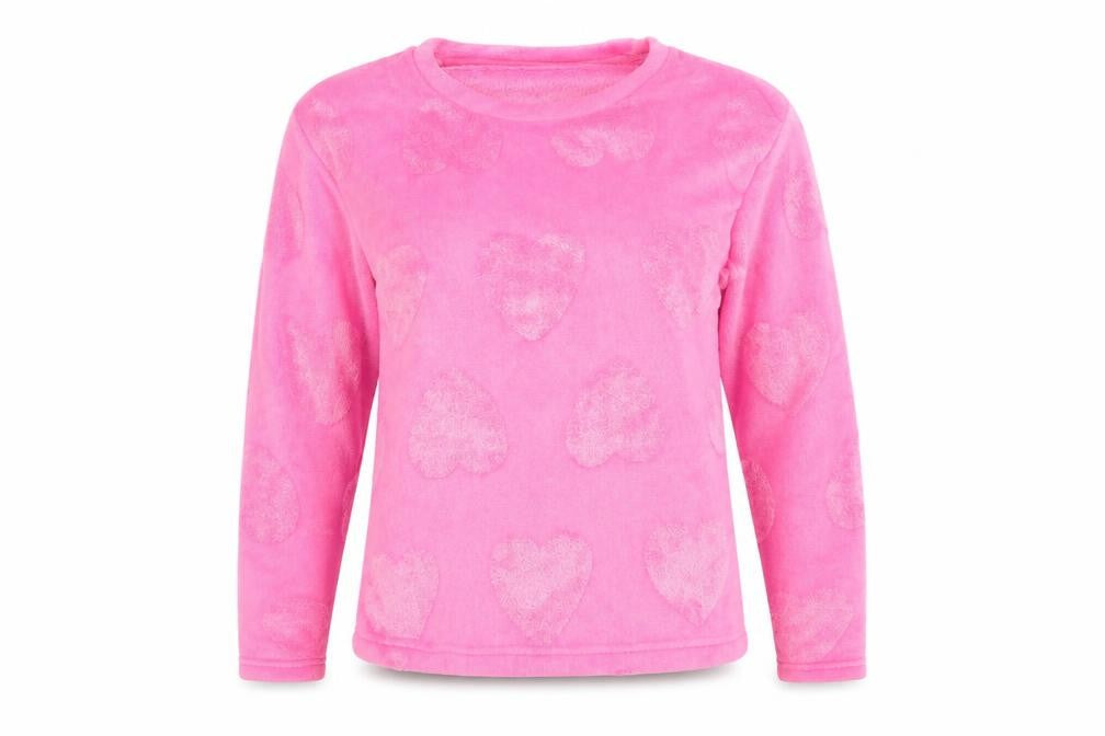George Womens Pink Solid  Kimono Pyjama Top Size 6