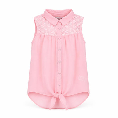 M&Co Girls Pink   Tunic Button-Up Size 9-10 Years