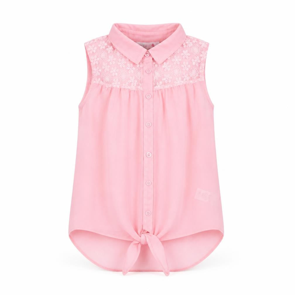 M&Co Girls Pink   Tunic Button-Up Size 9-10 Years