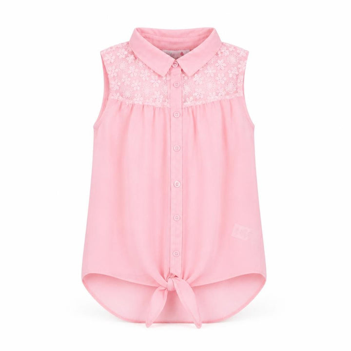 M&Co Girls Pink   Tunic Button-Up Size 9-10 Years