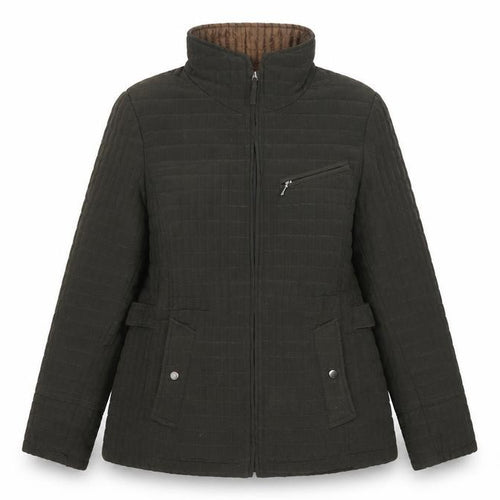 Gallery Womens Green   Quilted Coat Size S