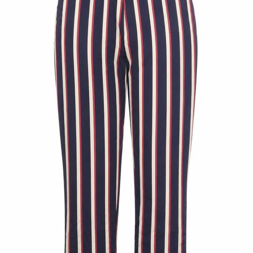 Pretty Little Thing Womens Blue Striped  Trousers  Size 8 L29 in