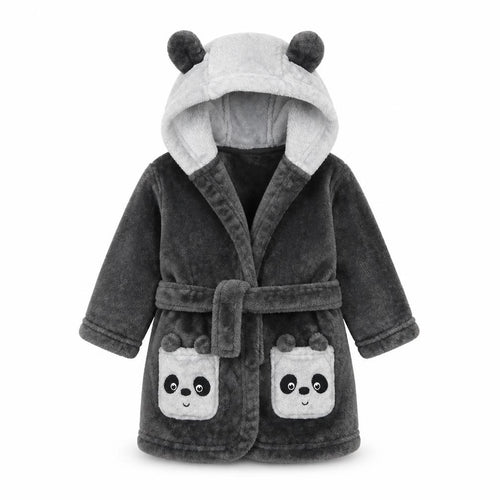 George Girls Grey Solid  Kaftan Robe Size 3-6 Months  - Panda